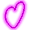 Coração Neon Unico Rosa